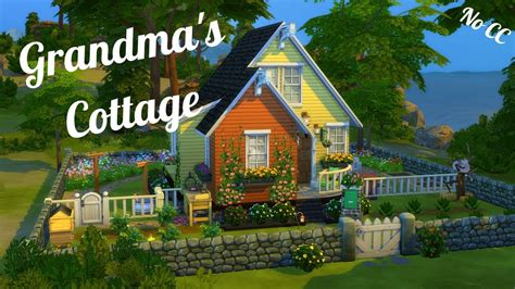 👵 Grandmas Cottage 🌺 Sims 4 Speed Build No Cc Youtube