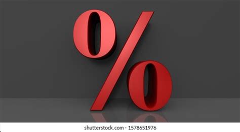 Percent Sign Percentage Symbol Red Sale Stock Illustration 1578651976