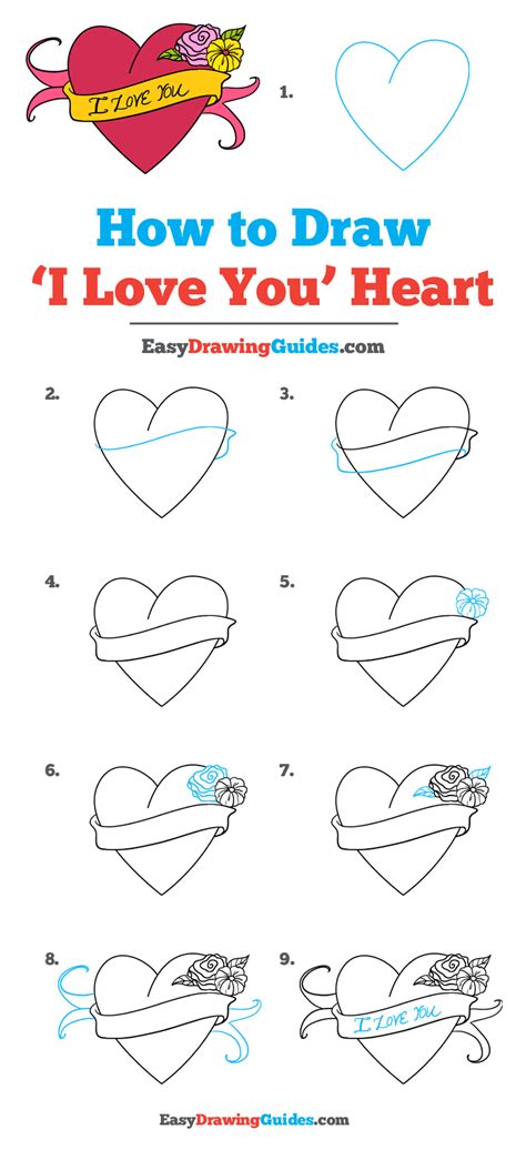 I Love You Heart Drawing Lesson Free Online Drawing Tutorial For