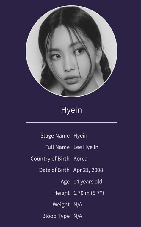 Hyein Newjeans Profile Age Birthday Height Weight Hallyu Idol