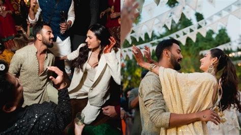 Athiya Shetty Kl Rahul Share Glimpses Of Mehendi And Sangeet Suniel