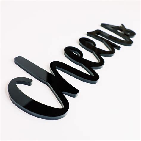 Black Acrylic Laser Cut Letters 18 3mm Thick With Tape Backing