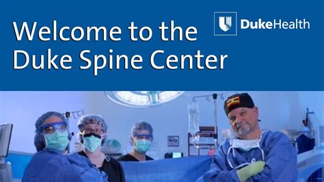 Welcome Duke Spine Center Duke Health Youtube