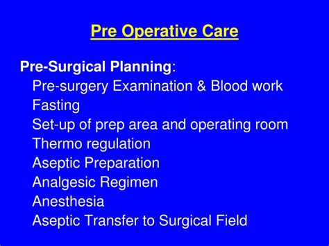 Ppt Pre Peri And Post Operative Care Powerpoint Presentation Id468775