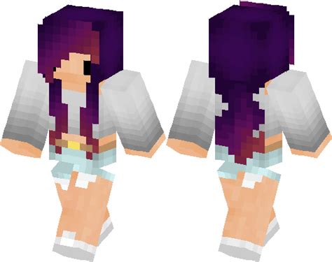 Purple And Pink Ombre Hair Chibi Eyes Minecraft Skin Minecraft Hub