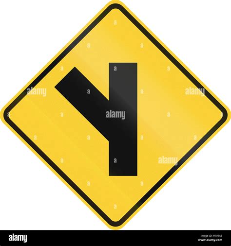 United States Mutcd Warning Road Sign Intersection Stock Photo Alamy