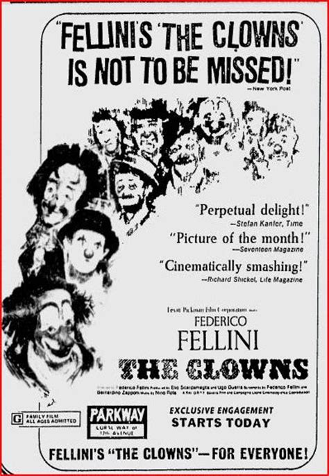 Mondo 70 A Wild World Of Cinema Fellinis Clowns 1970