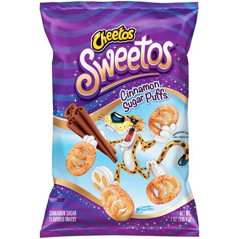 The grandma flips upside down in front of the oncoming cheeto and sticks the landing while munching on the snack she caught. Cheetos Sweetos Cinnamon Sugar Puffs 7 oz. Bag - Walmart ...