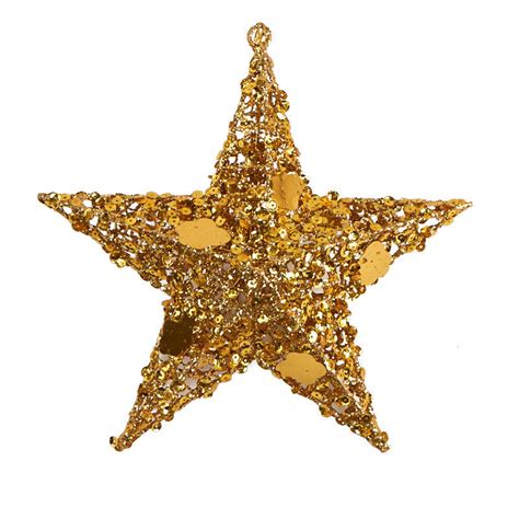 Gold Sequin Star Ornament Christmas Ornaments Christmas And Winter