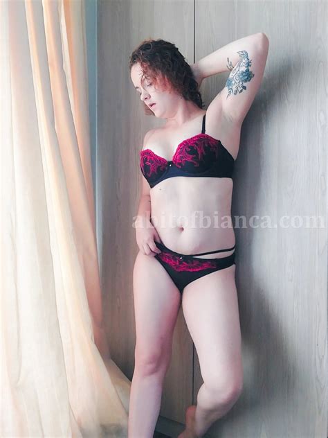 abitofbianca hot redhead teasing in black and red lingerie s 11 pics xhamster