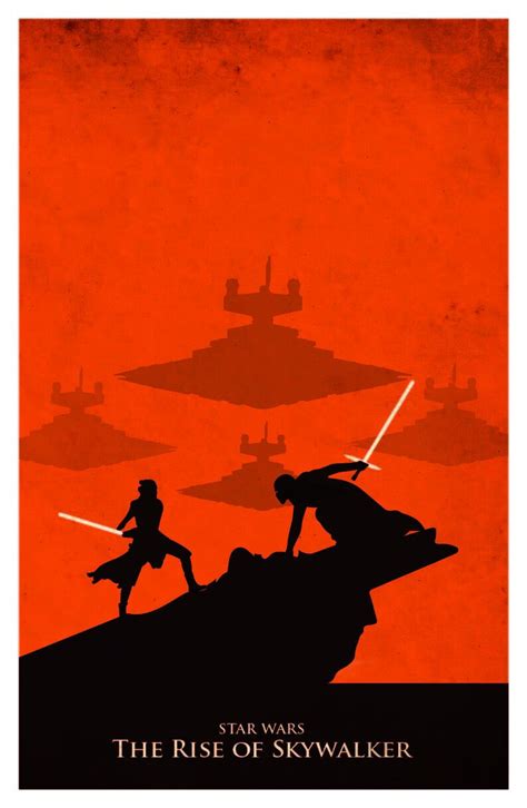 Star Wars Sequel Trilogy Poster The Force Awakens The Last Etsy