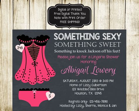 Lingerie Shower Invitation Lingerie Shower Invite Lingerie Shower Shower Invitations