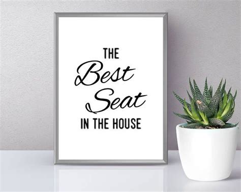 Best Seat In The House Bathroom Printable Toilet Sign Etsy Funny