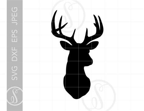 Deer Head SVG Deer Head Clipart Deer Head Silhouette Cut | Etsy