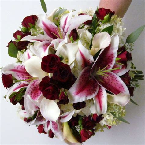 Burgundy and white fake flowers. purple and green irish wedding flowers | About Flowers ...