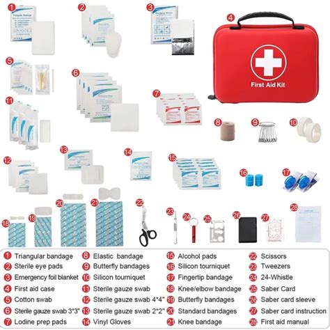 237piece First Aid Kit Medical Emergency Bag Survival Travel Home Car