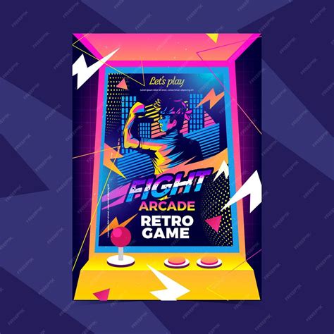 Free Vector Retro Gaming Poster Template