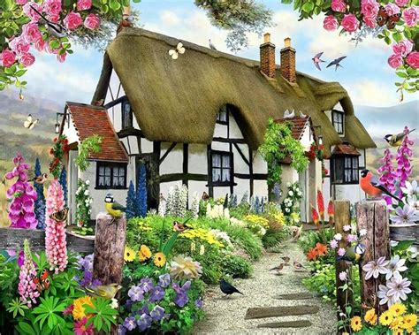 Beibehang Custom Wallpapers Gorgeous Pastoral English Country Cottage