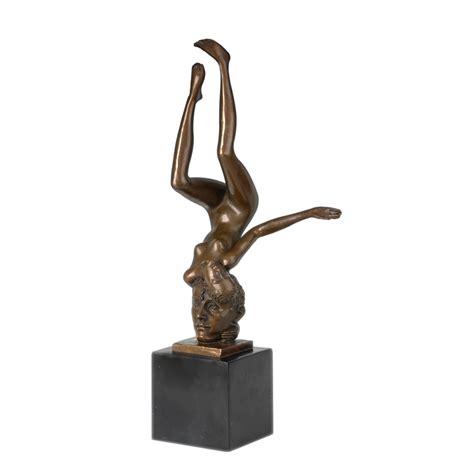 Western Overturned Nude Woman Statue Figurine Modern Art Sexy Female