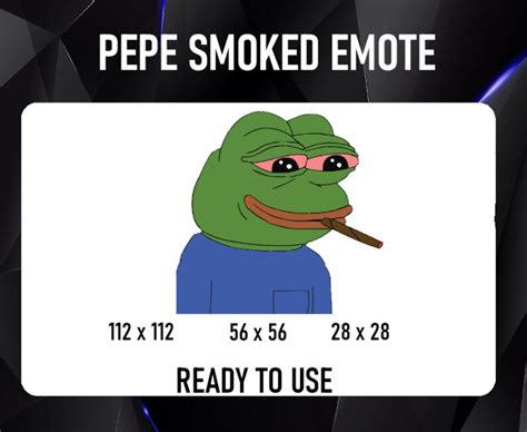 Pepe Stoned Emote For Twitch Discord Or Youtube Etsy