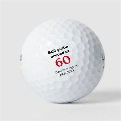 Puttin Around 60 Birthday Personalized Golf Balls Zazzle In 2023 Personalized Golf