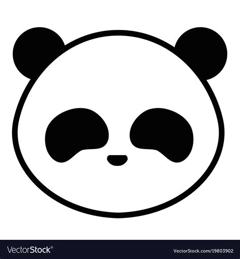 Cute And Tender Bear Panda Head Character Vector Image