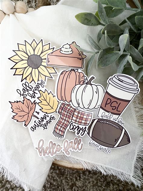 Fall Themed Sticker Pack Fall Stickers Fall Sticker Pack Etsy