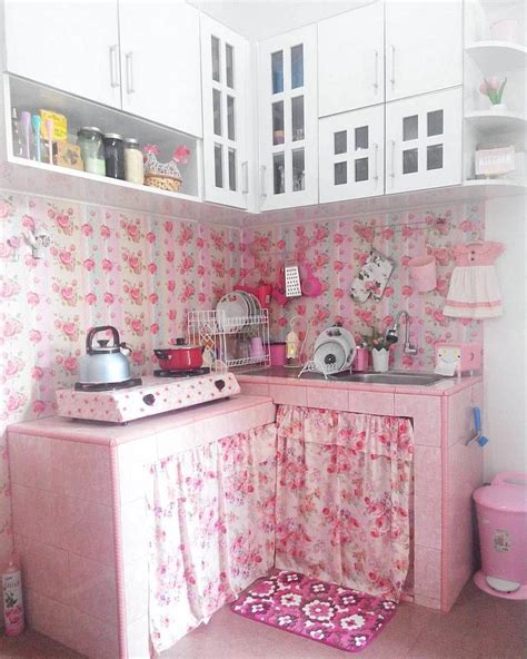 dapur pink minimalis desainrumahidcom