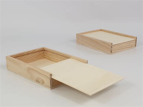 Caja de madera pino 20x15x3,5 cm. c/tapa corredera Ref.PC6P7B - Mabaonline