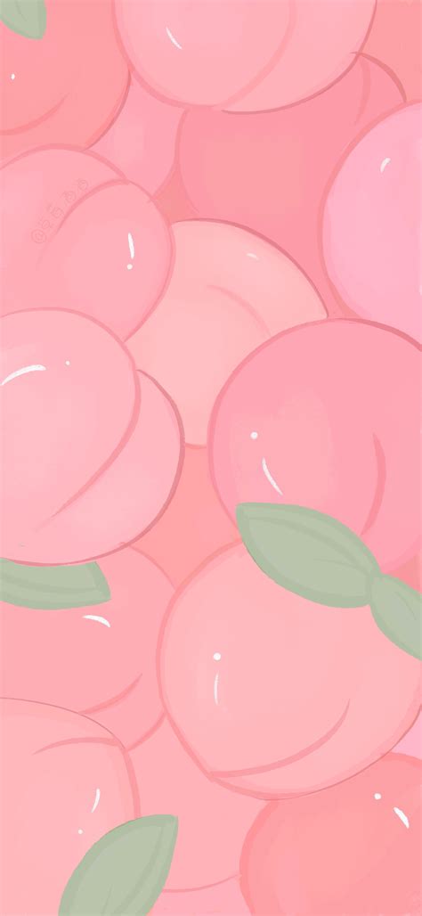 Peach Wallpaper Pink Wallpaper Anime Fruit Wallpaper Cute Pastel