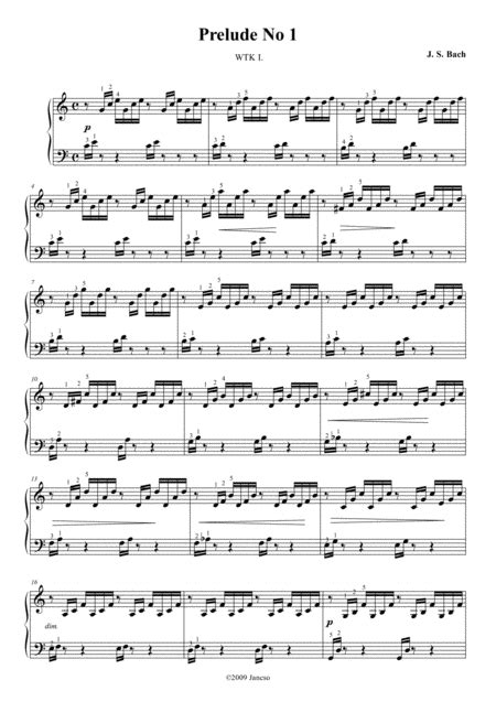 Prelude In C Major Free Music Sheet Musicsheets Org