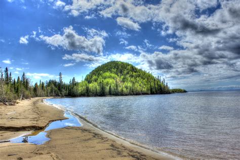 Hill By The Shore At Lake Nipigon Ontario Canada Image Free Stock