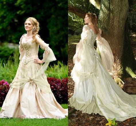 Discount Vintage Gothic Wedding Dresses Princess Corset