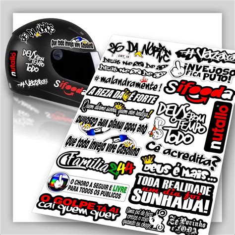 Cartela De Adesivos Personalizados Carro Moto Bike Motocross Shopee Brasil