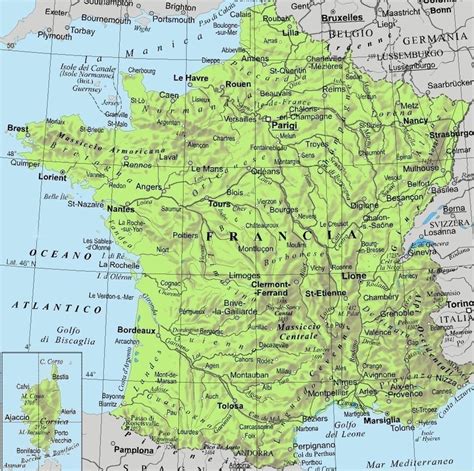 Francia Gran Mapa Fisico Mapa Fisico Grande De Francia France Map Images