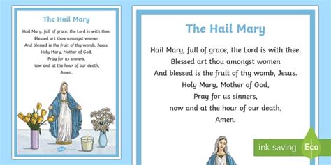 The Hail Mary A4 Display Poster Teacher Made Twinkl