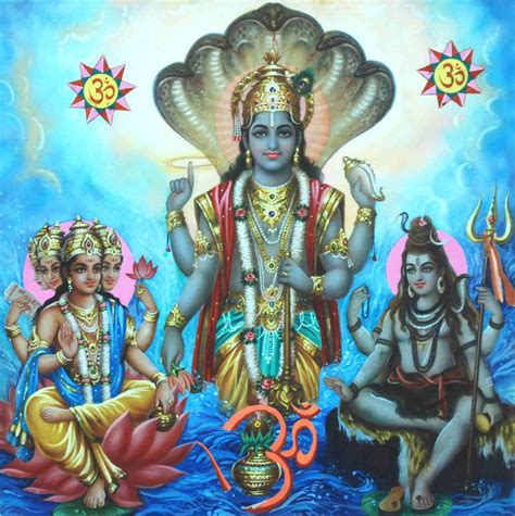Hindu Art Brahma Vishnu Mahesh The Holy Trinity Hindu Art
