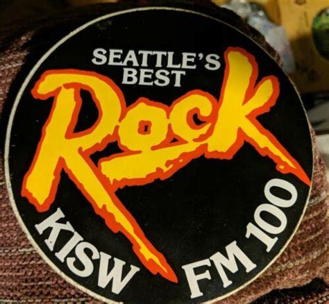 vintage bumper sticker decal seattle s best rock kisw fm100 radio station 3917951099