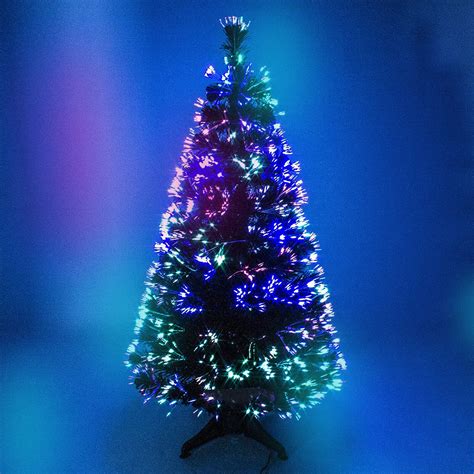 3ft 6ft Pre Lit Fibre Optic Christmas Tree T Artificial Led Green
