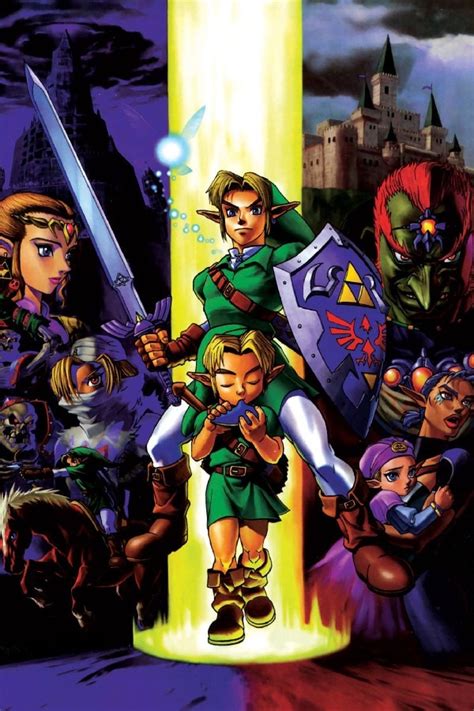 Diy Frame The Legend Of Zelda 25th Anniversary Ocarina Of Time Game Art