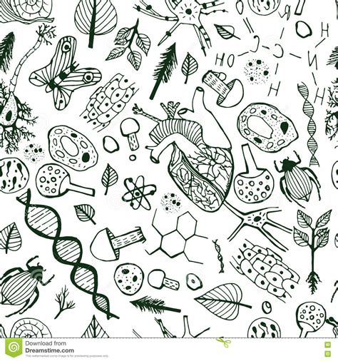 Biological Vector Background Stock Vector Illustration Of Microscopic