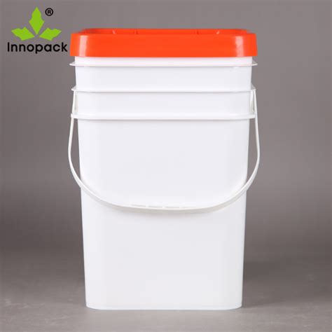 Food Grade 5 Gallon Square Plastic Bucket Innopack