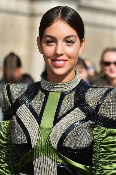 View this post on instagram. Georgina Rodriguez Attends the Balmain show as part of the ...