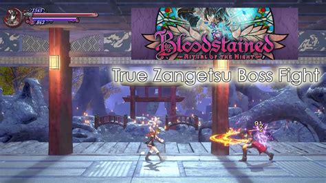 Bloodstained Rotn True Zangetsu Boss Fight Normal No Damage Youtube