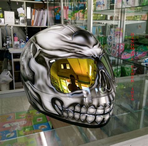 Custom Airbrushed Painted Full Face Motorcycle Helmet Etsy