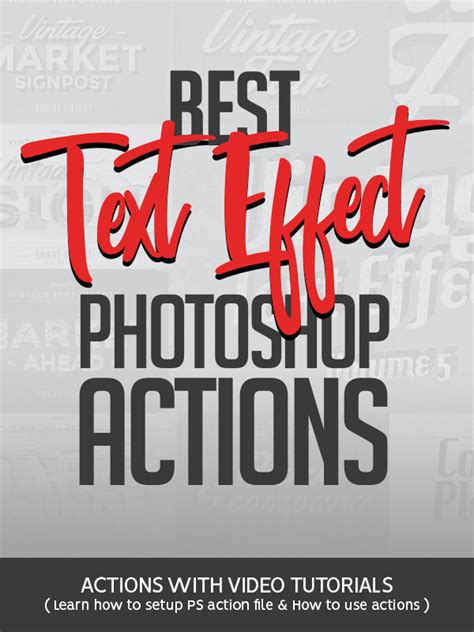 Best Photoshop Text Effect Actions Graphic Design Junction