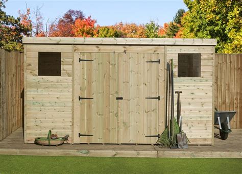 Empire 5000 Pent Garden Shed 10x4 12x4 14x4 Shiplap Pressure Treated T