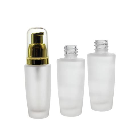 Wholesale 30ml Frosted Glass Spray Bottle Diffuser Empty Skin Care Serum Lotion Pump Bottle With