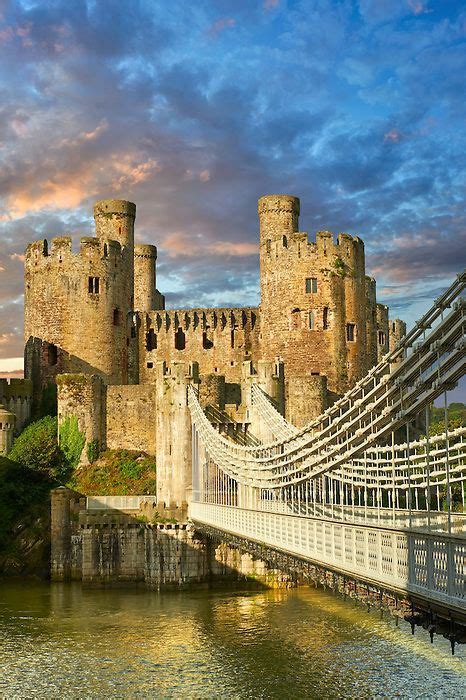 The Medieval Conwy Castle English Conway Castle Built 1283 And 1289