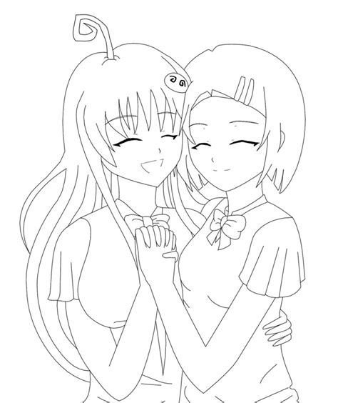 Anime Best Friends Coloring Pages At Getdrawings Free Download